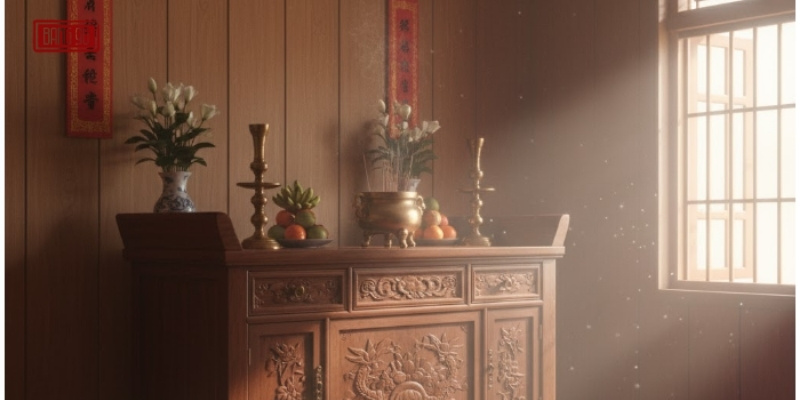 Án Gian Thờ đặt Quay Ngang Nhà