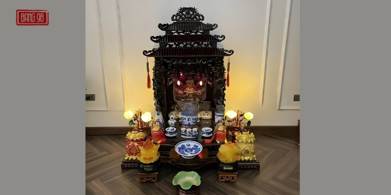 Bàn Thờ Thần Tài – Thổ Địa Gỗ Mun