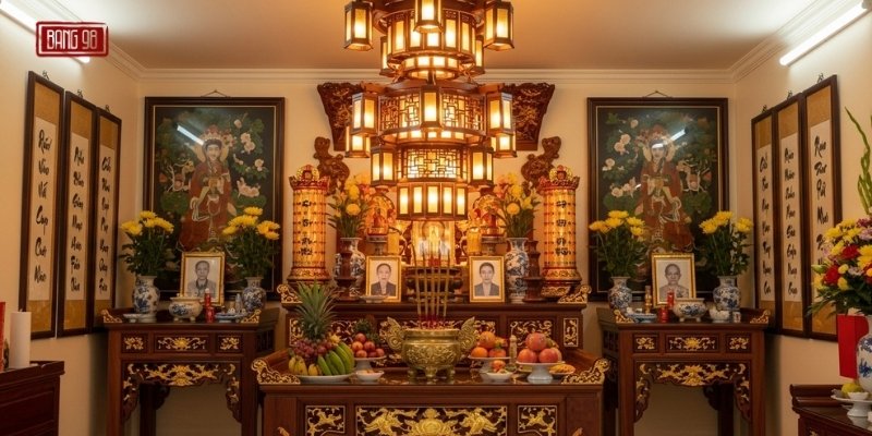 Cách Bố Trí đèn Phòng Thờ Theo Phong Thủy