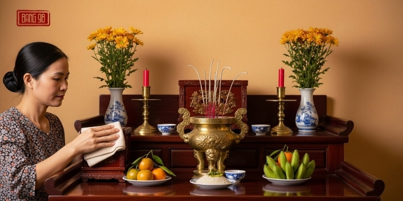 Chuẩn Bị Và Dọn Dẹp Trước Khi Bày Ban Thờ Ngày Tết