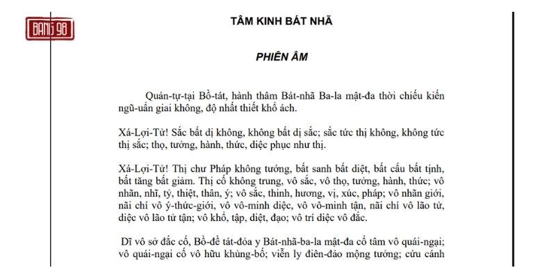 Kinh Bát Nhã Tâm Kinh