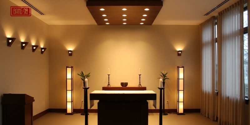 Mẫu Bố Trí đèn Phòng Thờ Chuẩn Phong Thủy