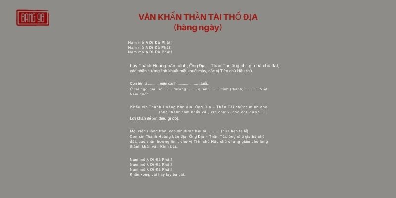 Mẫu Văn Khấn Lập Bàn Thờ Thần Tài 2