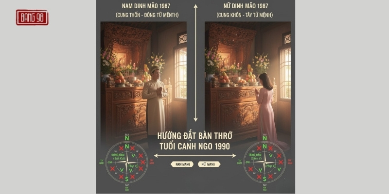Sinh Năm 1987 đặt Bàn Thờ Hướng Nào