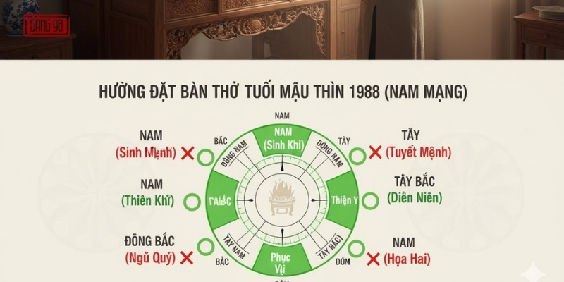 Tuổi Mậu Thìn đặt Bàn Thờ Hướng Nào