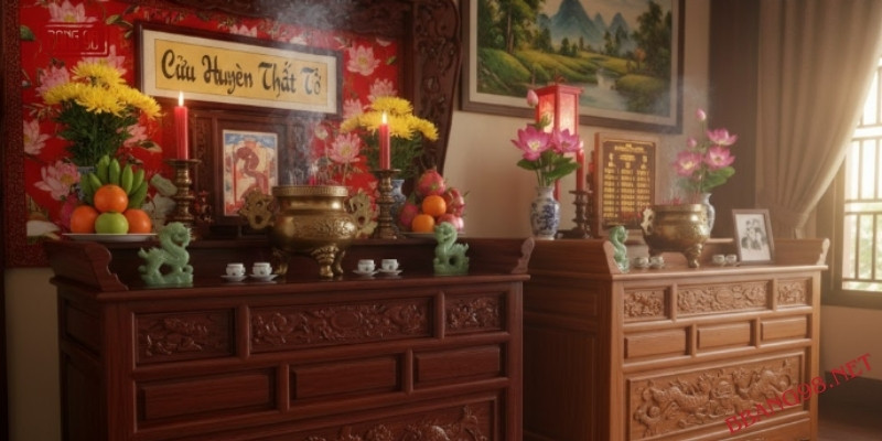 Bàn Thờ Cửu Huyền Thất Tổ đẹp