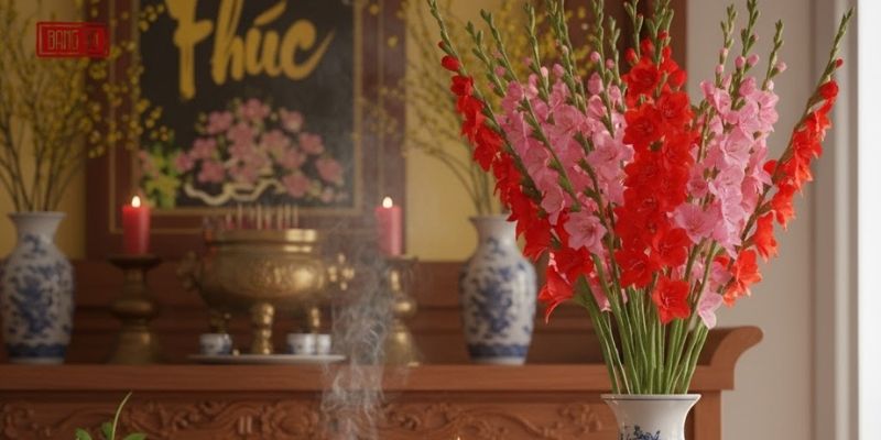Hoa Lay ơn Chưng Bàn Thờ Ngày Tết