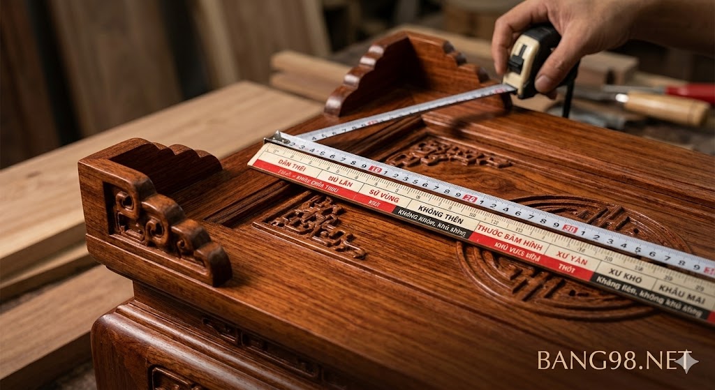 Thước Lỗ Ban tại sao lại quan trọng trong việc chọn bàn thờ?