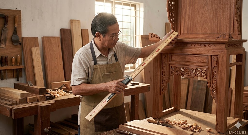 kích thước bàn thờ chuẩn phong thủy